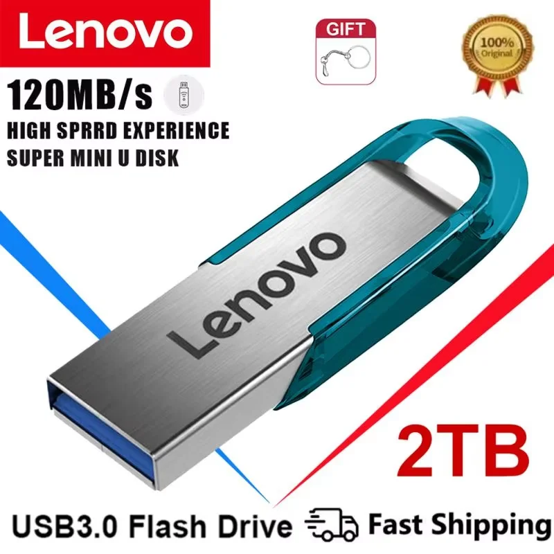 Lenovo USB 2TB OTG Metal 3.0 Pen Drive Key 1TB Type C High Speed Pendrive 128gb Mini Flash Waterproof Memory Stick