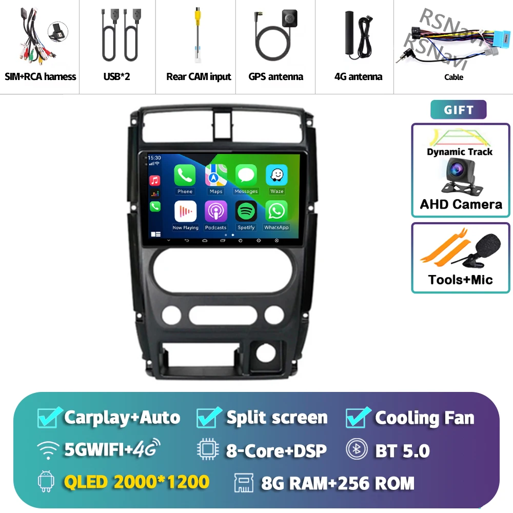 

Android 15 Carplay Auto 2K экран автомобильный радиоприемник мультимедийный плеер для Suzuki Jimny 3 2005-2019 авторадио GPS стерео 2din головное устройство