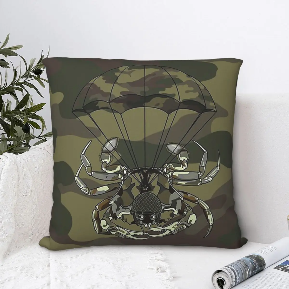 

Paratrooper Hug Pillowcase Battlefield FPS Game Backpack Cushion Garden DIY Printed Car Coussin Covers Decorative