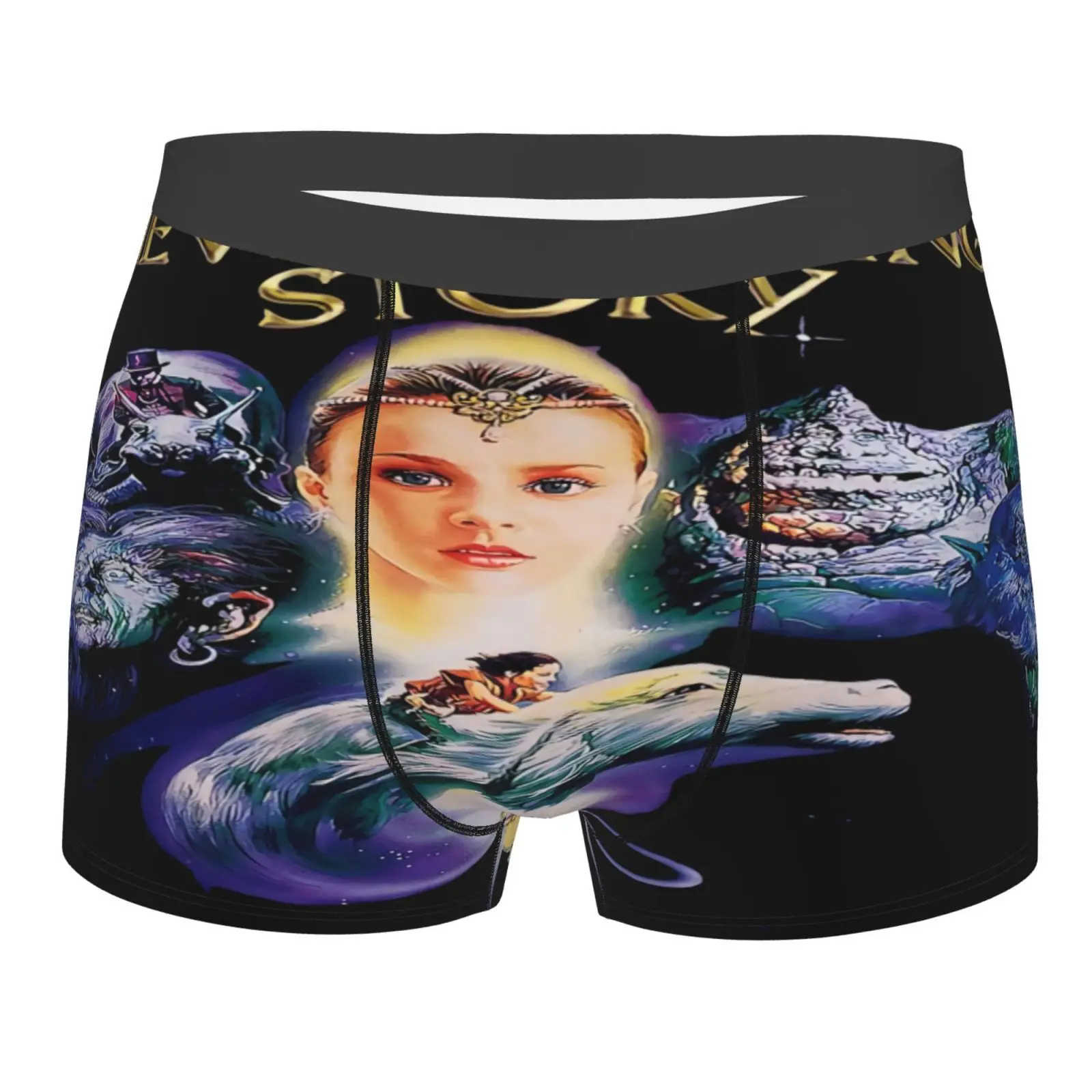 

Плакат The Neverending Story 1984, мужское нижнее белье 100 для женщин и мужчин, сексуальное тянущееся нижнее белье, Прозрачные Боксеры с завышенной тали...