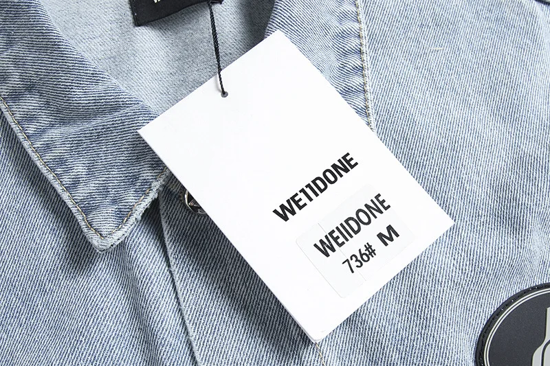 Новинка 2021 мужские классические бейсбольные пальто и куртки Welldone из денима с