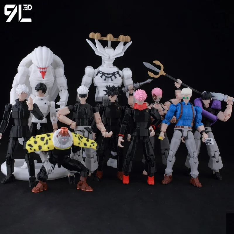 Фото Новые подвижные фигурки персонажей Jujutsu Kaisen (9 см, 3D-печать): Lucky 13, Dummy 13, Titan 13. Аниме-фигурки для коллекционирования. №3