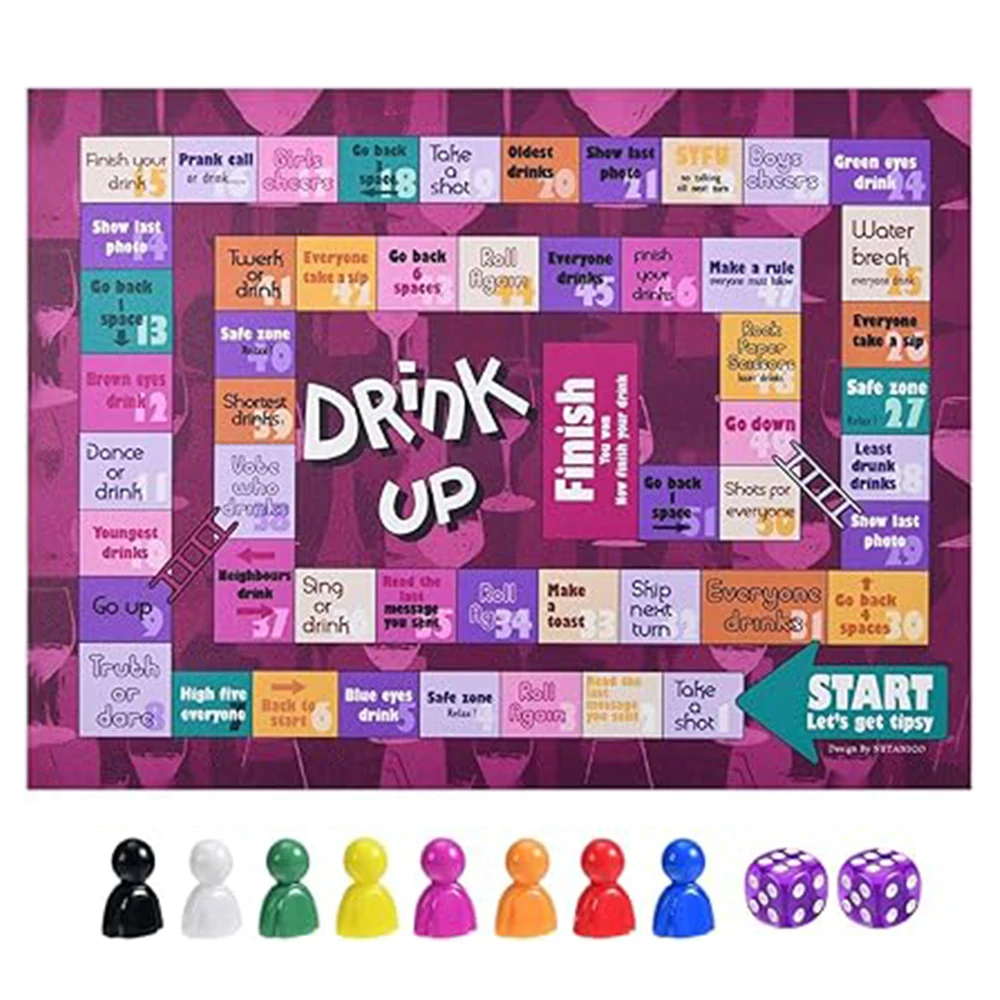 Настольная игра для пар веселая типсия Земля питья зеркальная копия в кости