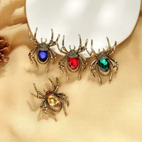 fashion green classic spider insect brooch crystal brooch men and women banquet gift jewelry