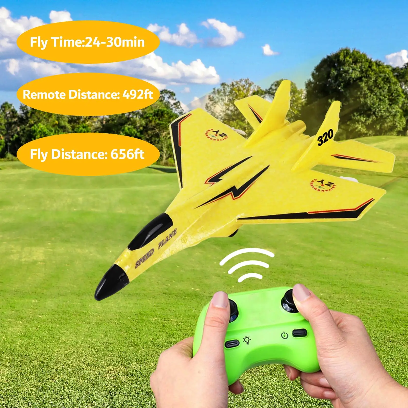 

2 CH RC Plane Portable Ready to Easy to Control with Light Gift Foam RC Airplane RC Glider Aircraft for Kids Boys Girls