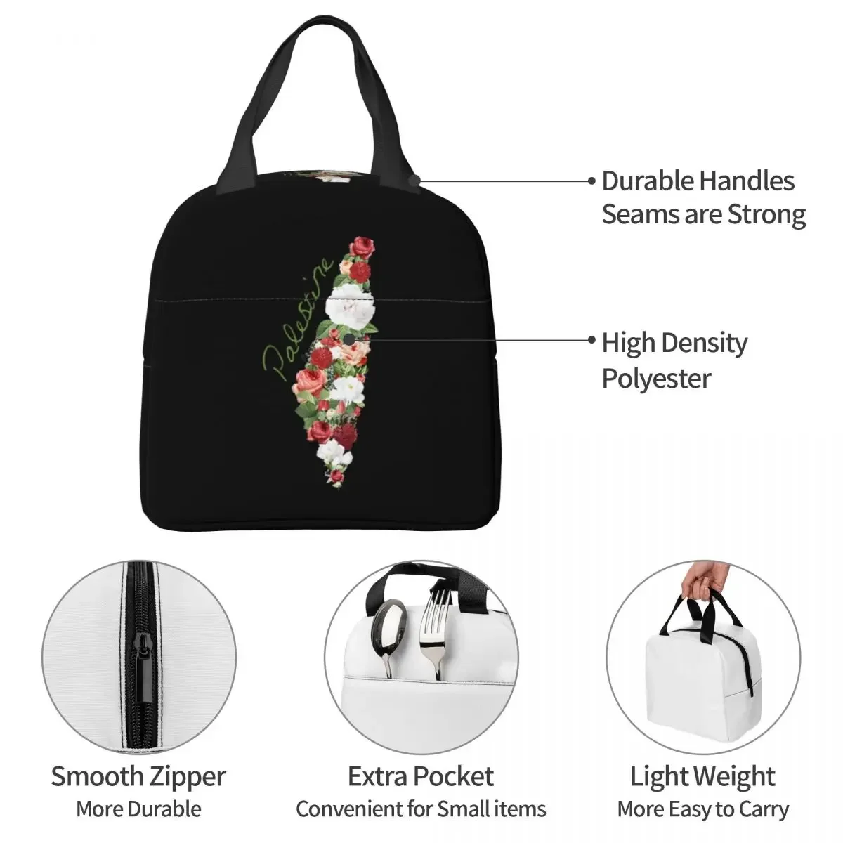 Изолированная сумка для ланча I Love My National Map сумка-холодильник ланч-контейнер