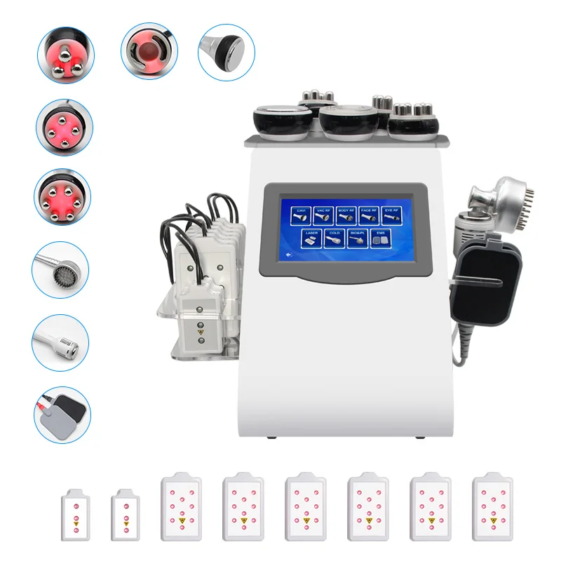 Фото Инструмент 40K Kim 8 System 9in1 Lipo Laser 40K Ультразвуковой RF Вакуумная кавитация Массаж для похудения Формирование тела против морщин №3
