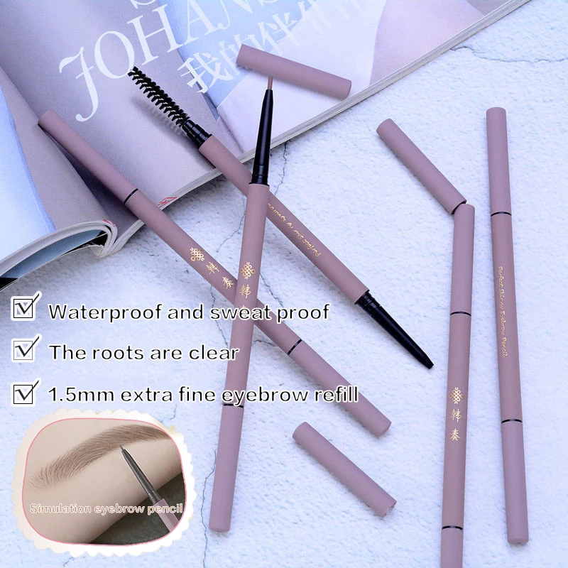 Ultra Fine Eyebrow Pencil Waterproof Long Lasting Natural Eyebrow Pen Tint Female Makeup Draw Brow Tools