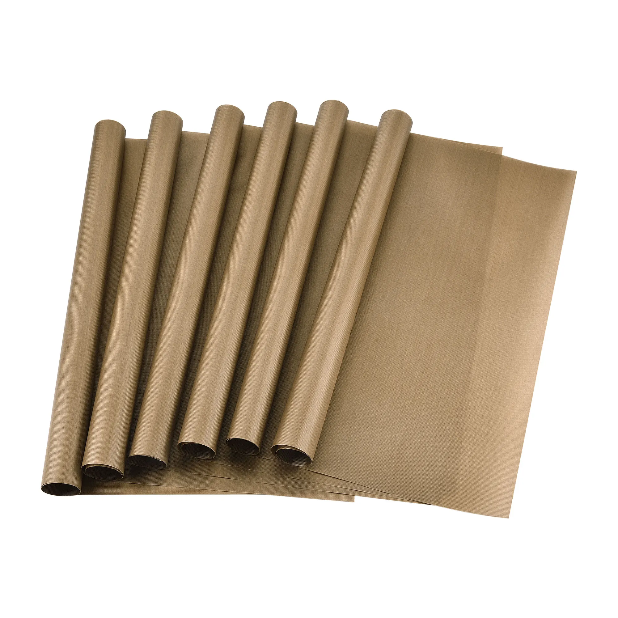 

uxcell 40 x 60cm PTFE Sheet for Heat Resistant Sheet Non-Stick Reusable Heat Resistant Craft Mat Brown 6 Pcs