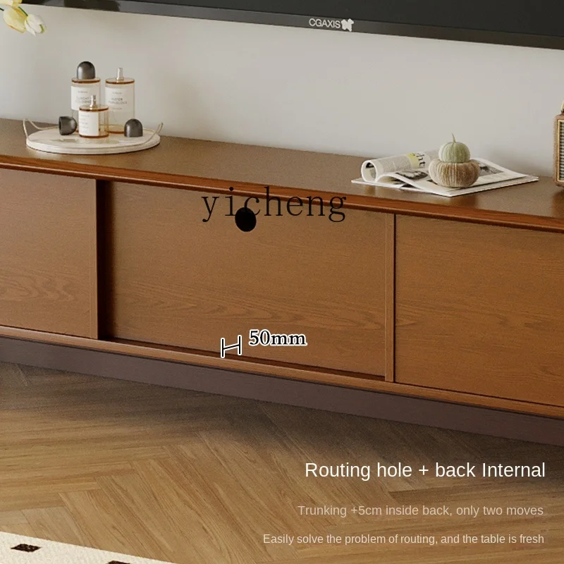 Шкаф для телевизора из массива дерева XL в стиле ретро