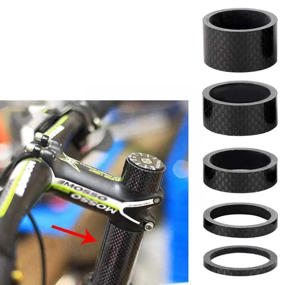 

5pcs Bicycle Carbon Fiber Fork Washer Front Fork Adjustment Spacer Stem Headset Bike Carbon Mtb Fiber Washer Road Q7k3