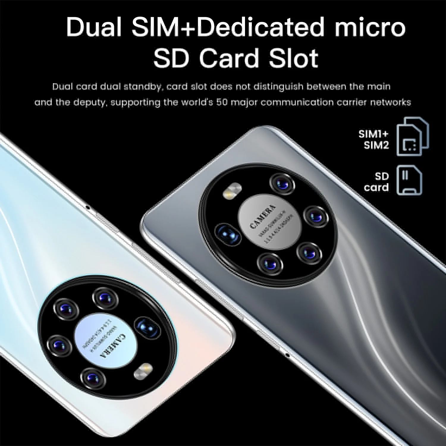 smart phone mate 50 pro global version 16gb ram 768gb rom dual sim unlocked smartphone android 11 0 deca core 4g5g mobile phone free global shipping