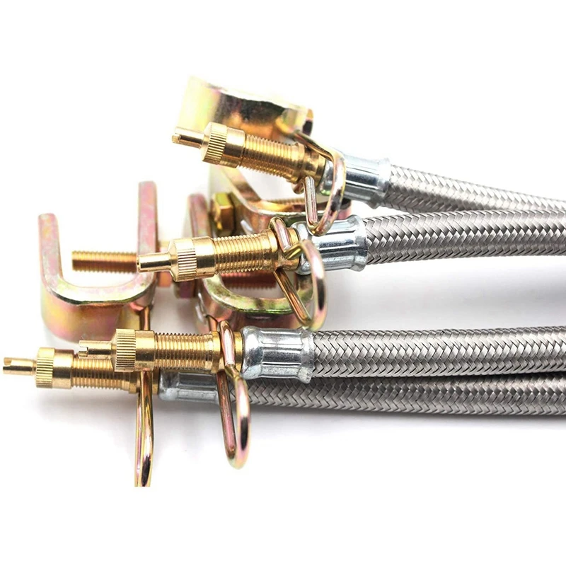 8 шт. 12-дюймовые гибкие удлинители стержня клапана из нержавеющей стали шины