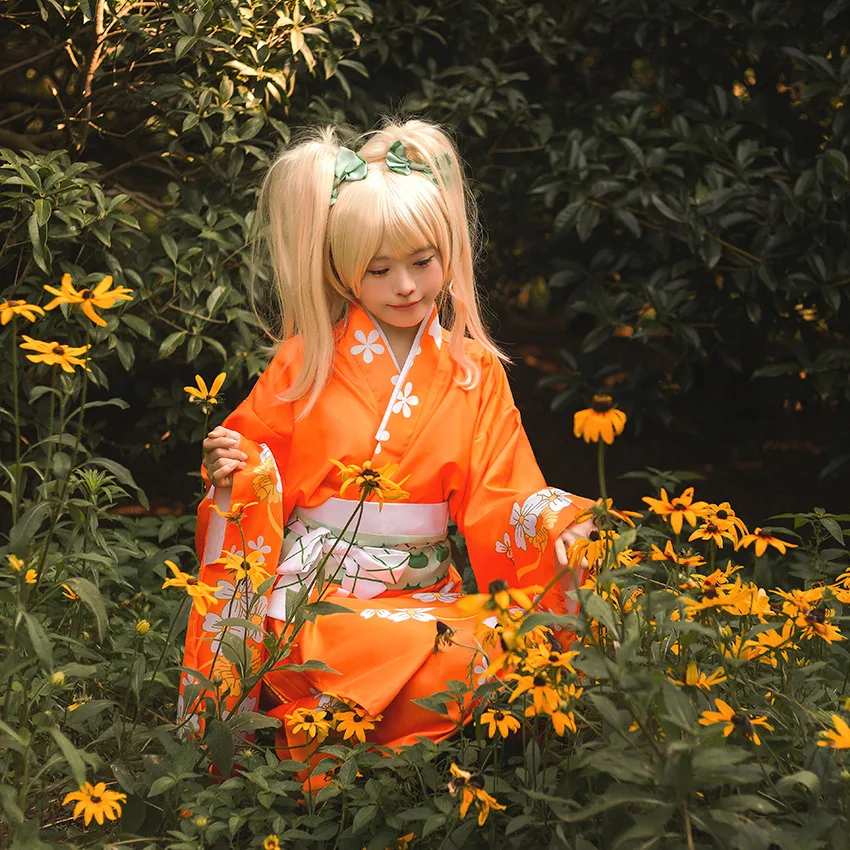 

Аниме Супер данганронпа 2 Saionji Hiyoko комплект кимоно Косплей Костюм