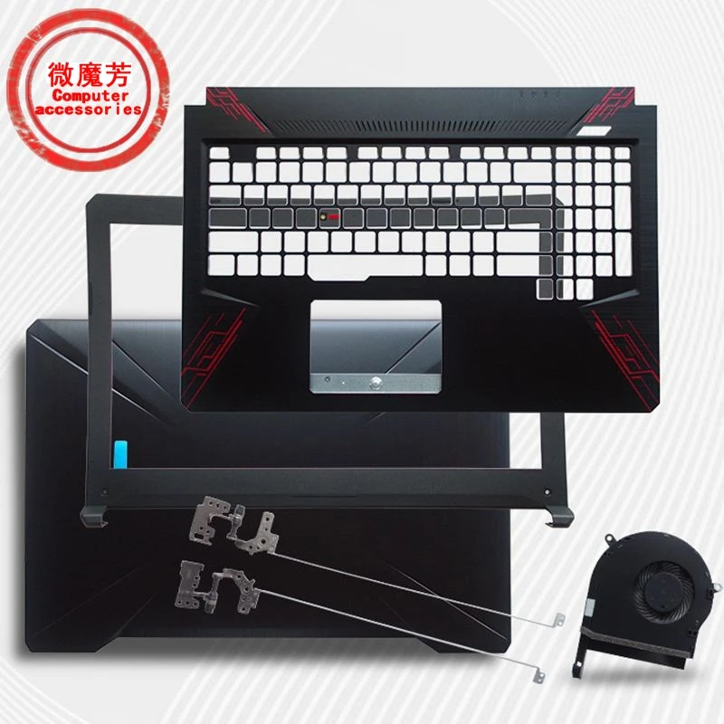 Фото Новинка для ASUS FX80 FX80G FX80GD FX504 FX504G FX504GD/GE задняя крышка для ноутбука/Передняя панель/петли/Упор для рук/Нижняя крышка 47BKLLCJN70 №1