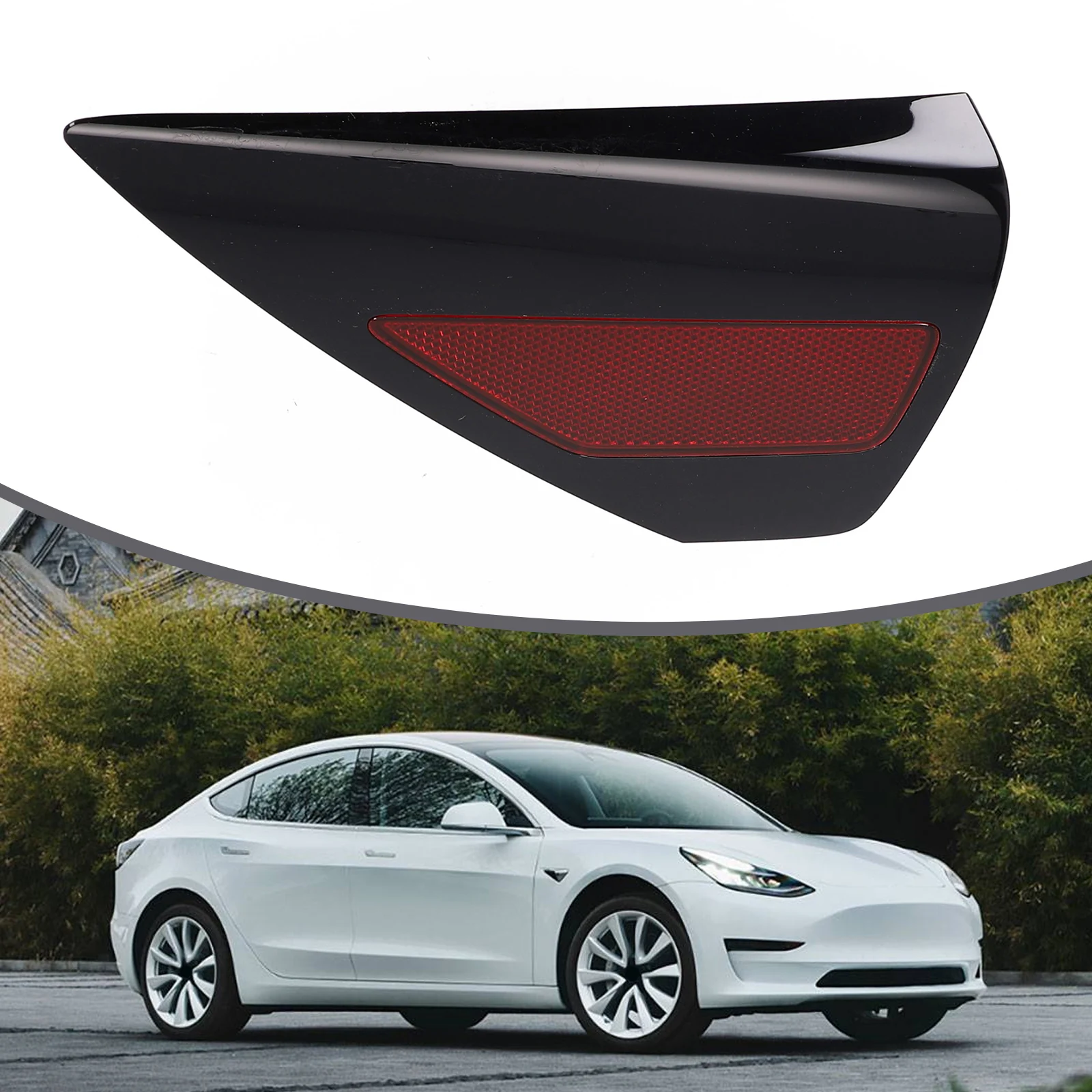 Практичный отражатель дверной крышки зарядки для Tesla Model 3Y 2017-23 левый простой в