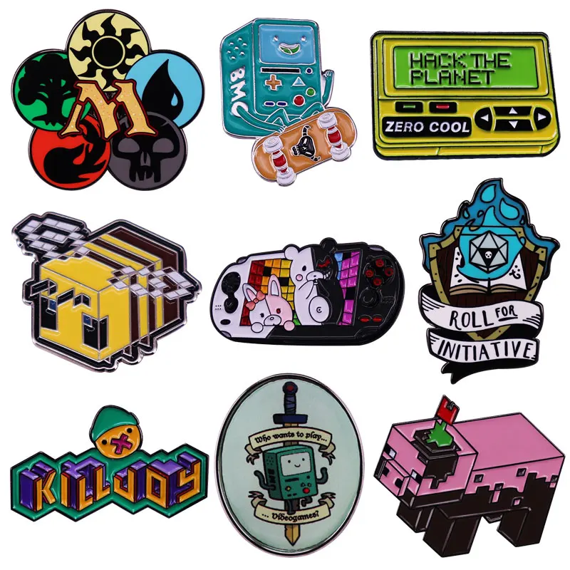 

Adventure x Time Badge Interesting Game Cartoon Brooch Originality Lapel Metal Enamel Badge Collection Children Fashion Gifts