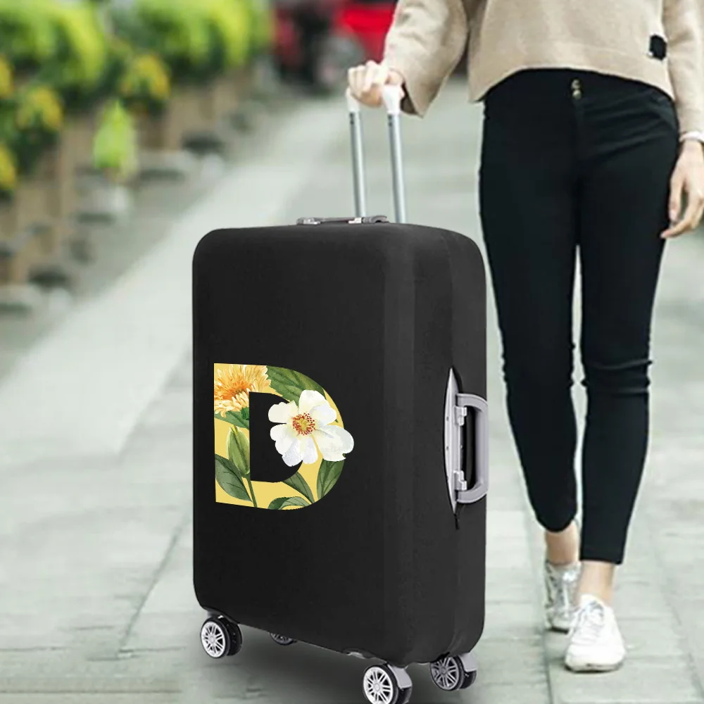 New Floral Printed Luggage Protective Cover Suitcase Travel Accessories Apply To 18-32inch Suitcase Thicker Travel Elastic Cover
