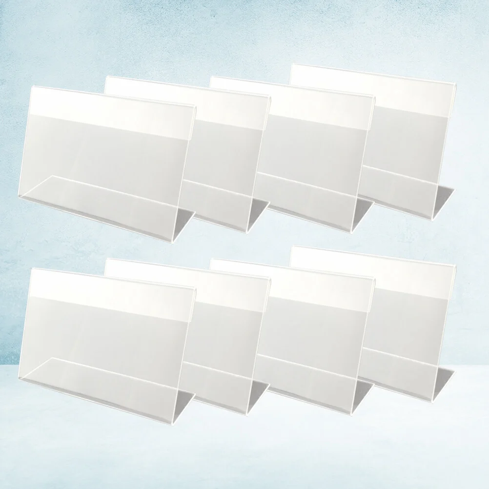 

30Pcs Business Cards Holders Price Tags Name Racks Store Sign Stand Desktop Organizer Without Price for Office Home Decoration