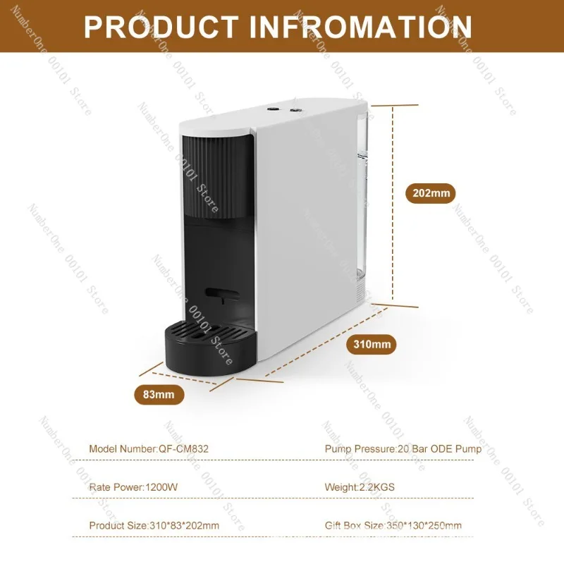 Кофемашина для эспрессо автоматическая дома и офиса маленькая