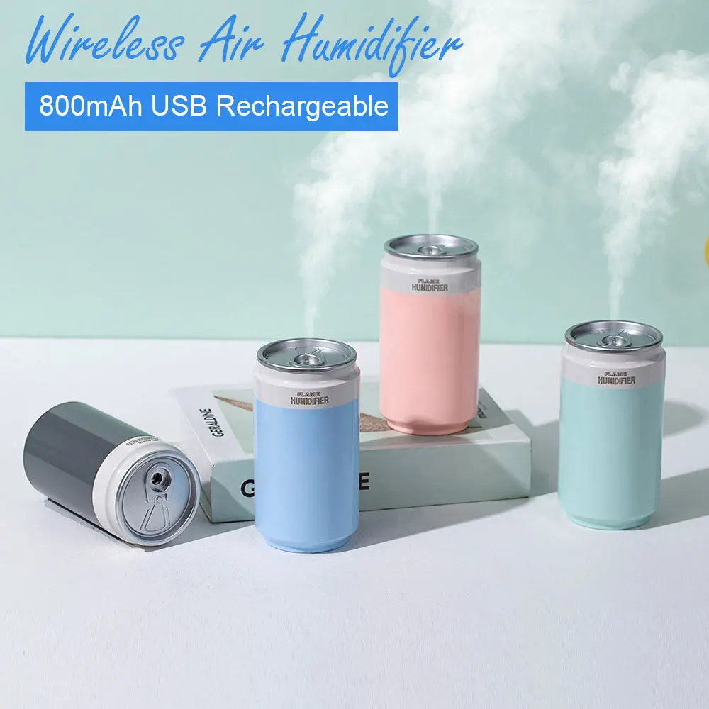 Wireless Air Humidifier Bedroom Mini Mute Ultrasonic USB Fogger Diffuser Purifier 800mAh Rechargeabl Cool Mist Maker for Car