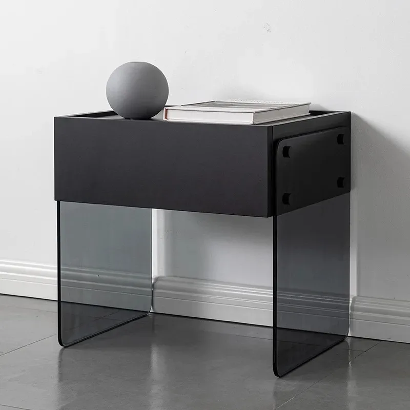 łniany mini akrylowy stolik nocny nowoczesny do sypialni skandynawski boczny luksusowy design stolika nocnego estetyczne meble