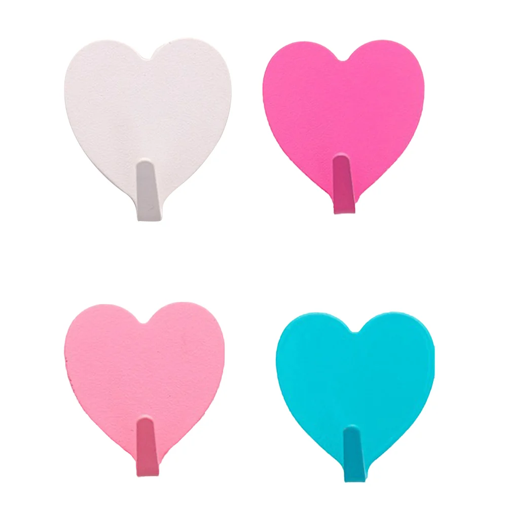 

Convenient Wall Hook Iron Heart Shape Romantic Adhesive Kitchen Clean Children Room Door Hot Sell