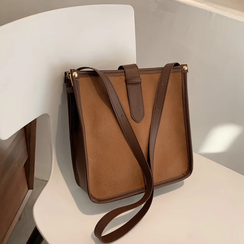 

Vintage Women's Shoulder Bag Tote Casual Solid Simple Large Capacity Handbag for Women 2022 New Female Shopper Crossobdy Bags