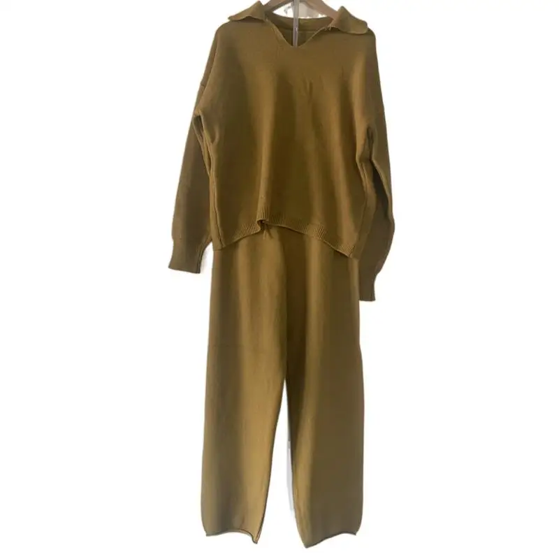 

Women's Knit Suit Winter Sports Suit 2022 Sweater Pants Two-piece Set New Fall Casual Suit Pullovers