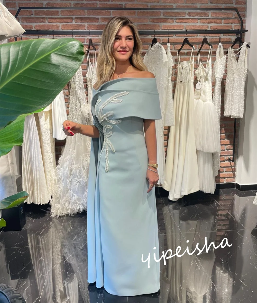 Jiayi Gong для выпускного вечера вязаное жемчужное пляжное прямое платье с вырезом