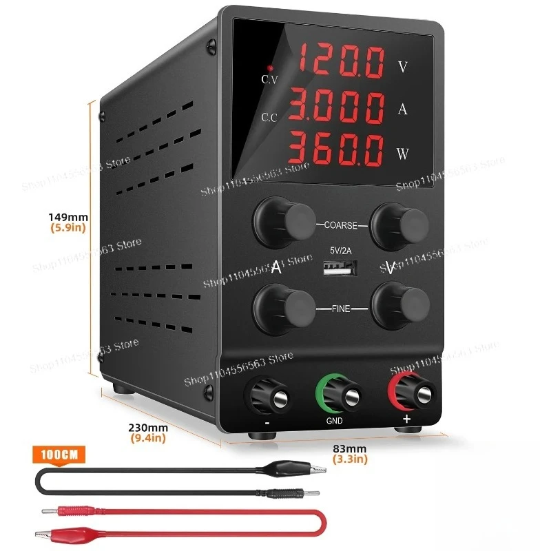 Фото Регулируемый источник питания постоянного тока SPS1203 120В 3А: цифровой регулируемый лабораторный блок питания с LED-дисплеем №2