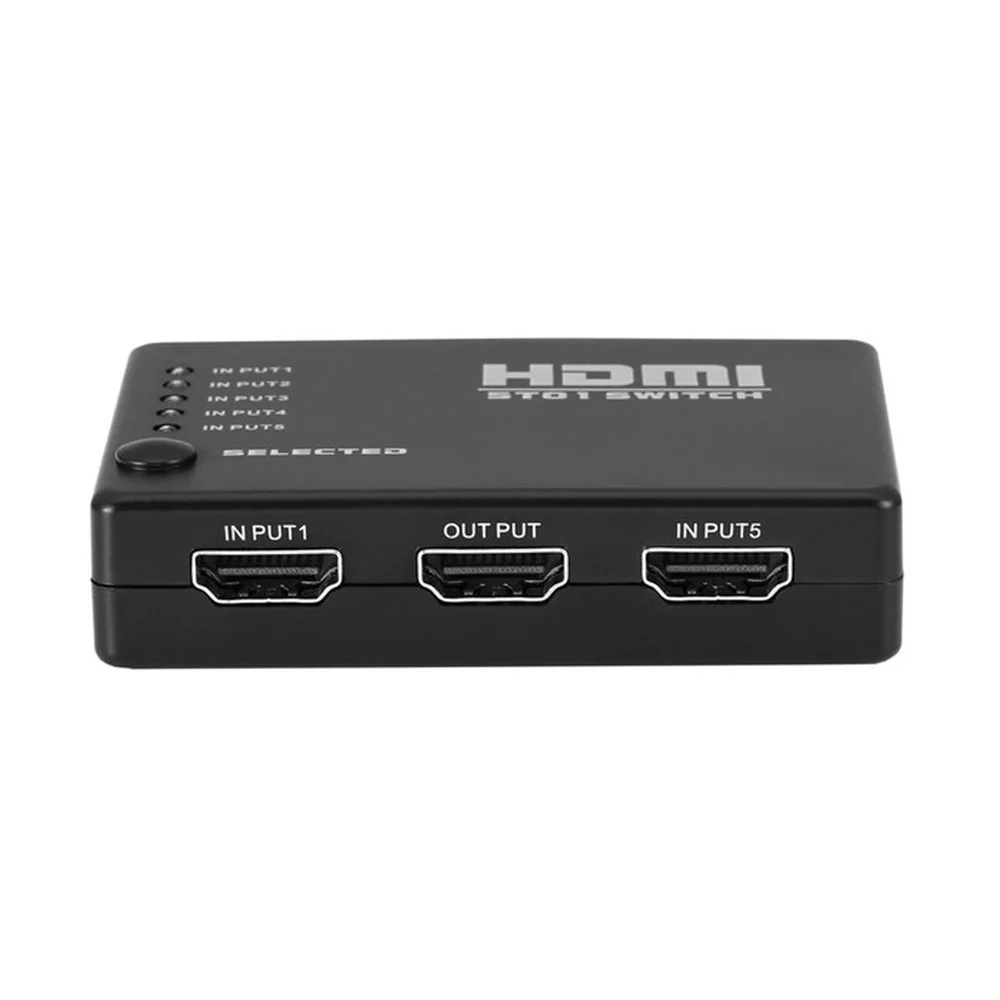 HDMI-compatible Multiport 3 or 5 Ports Splitter Switch Selector Switcher Hub+Remote for HDTV PC HOT FOR DVD STB GAME HDTV I5 enlarge
