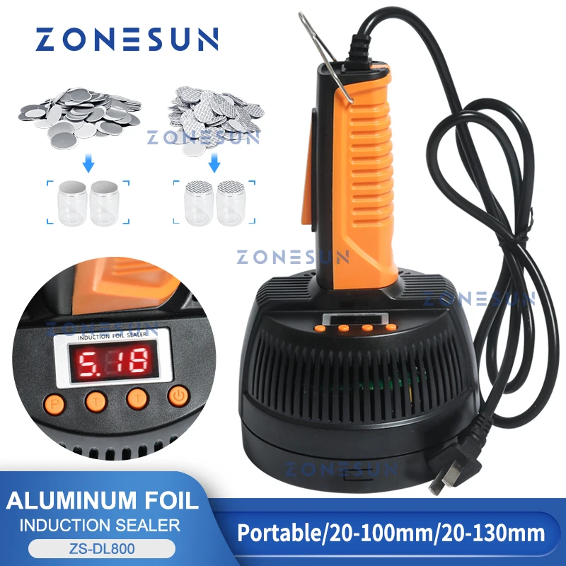 ZONESUN ZS-DL800 Hand Held Electromagnetic Induction Sealer Bottle Sealing Machine Aluminum Foil Plastic Capping machine