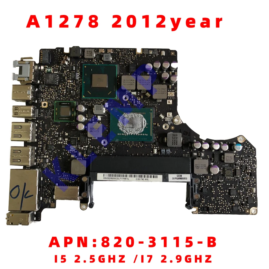 A1278 Motherboard For MacBook Pro 13" A1278 Logic Board WIth I5 2.5GHz/I7 2.9GHz 820-3115-B 2008 2009 2010 2011 2012 MD101 MD102 images - 6