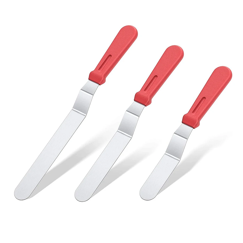 

Набор из 3 шпателей для глазировки, маленький/большой шпатель для глазировки, шпатель для глазирования тортов, принадлежности для украшения...