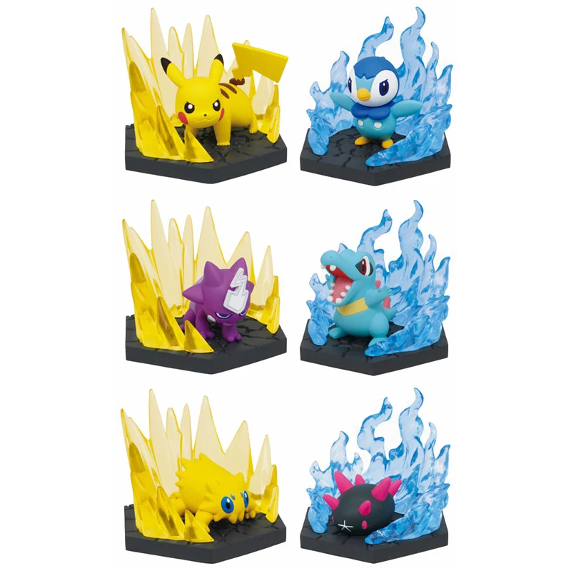 

TAKARA TOMY Gashapon Pokemon Scene Effects Pikachu Totodile Piplup Joltik Action Figure Finished Product MODEL TOYS