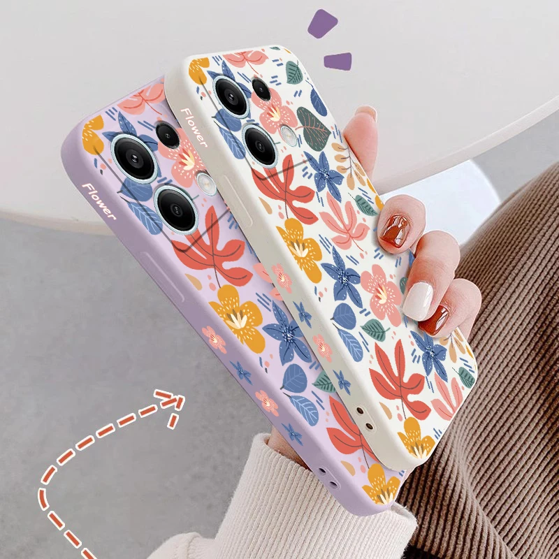 Note13 Силиконовый чехол для телефона с цветными листьями Xiaomi Redmi Note 10Pro 10T 11 11S 11Pro 13 13R