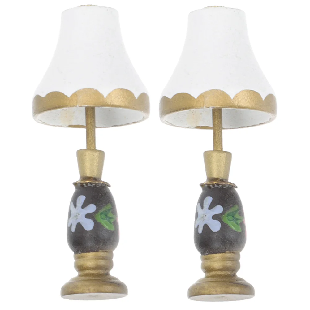 Кукольный домик лампа декоративный стол мини-прикроватный светильник