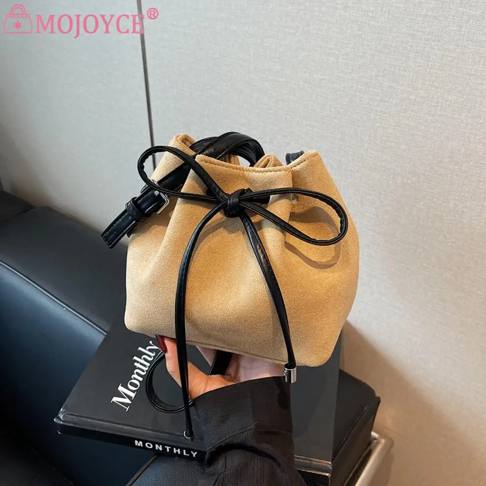 Женская сумка-мешок из искусственной замши модная сумка-тоут однотонная