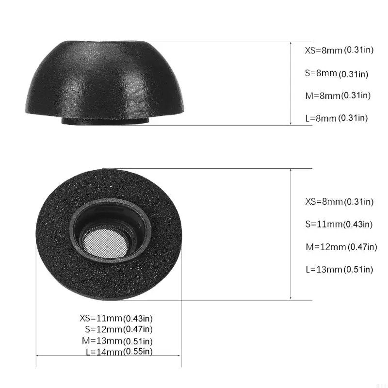 4 пары противоскользящих дышащих губок для наушников Pro3 83CF (art.: 3920da40fdd9e) - 3920da40fdd9e