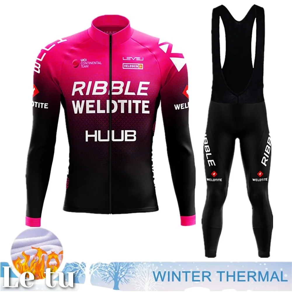 

Новинка 2023, зимняя теплая одежда для команды из флиса для велоспорта, мужской костюм из Джерси, уличная теплая одежда для езды на велосипеде, комплект длинных брюк с нагрудником для горного велосипеда