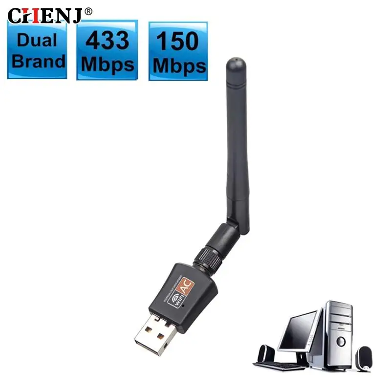 

Dual Band USB Wifi 600Mbps Adapter AC600 2.4GHz 5GHz WiFi With Antenna PC Mini Computer Network Card Receiver 802.11b/n/g/ac