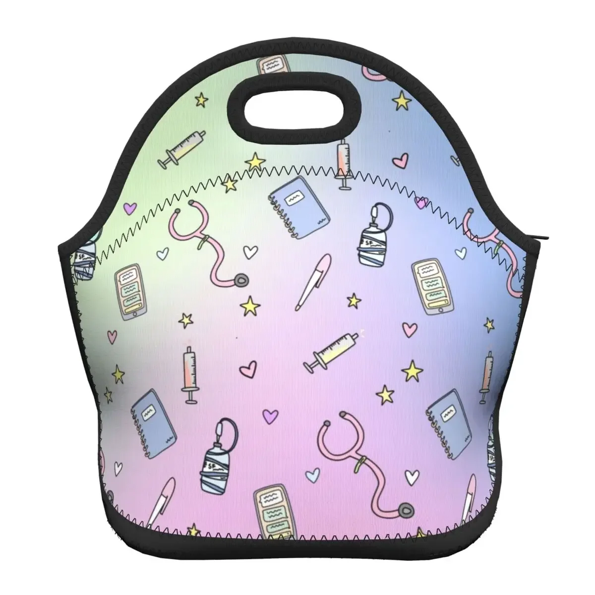 

Забавная красочная Портативная сумка для медсестры, Женский охладитель для кормления, термоизолированная сумка для ланча, для офиса и работы