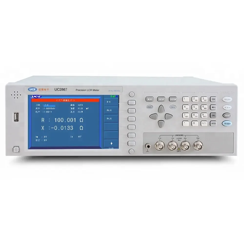 Фото Высокочастотный цифровой измеритель LCR UCE UC2868A/UC2867/UC2866 с 7-дюймовым цветным TFT-экраном, 4-параметрическим дисплеем №2