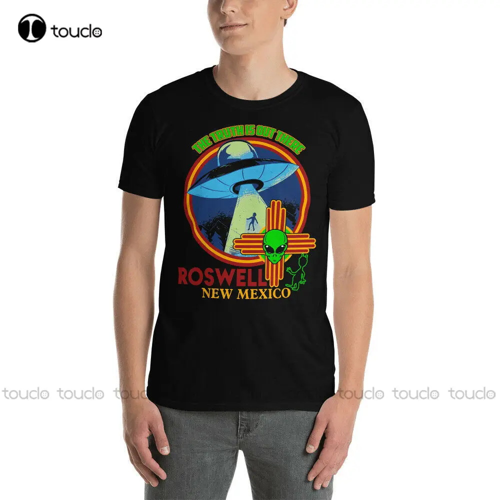 

Новинка, футболка для влюбленных НЛО из новой Мексики, классный Инопланетянин, космический корабль, футболки на заказ для мужчин