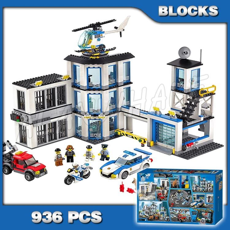 

936pcs Urban Cop Station Watchtower Offices Pursuit Car Crooks Truck 10660 Building Blocks Set Bricks Compatible with Model