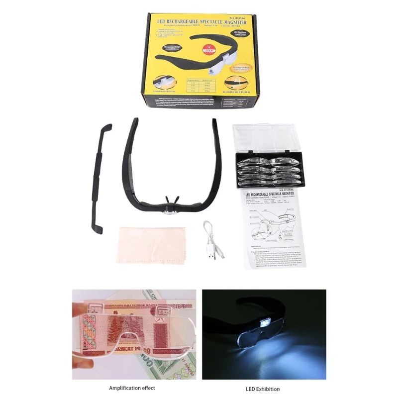 

Diopter Presbyopic Magnifier-Glass Head-Mount Magnifying Glass Watch Repair Eye Loupe-Magnifier Electronics Watch Repair M4YD
