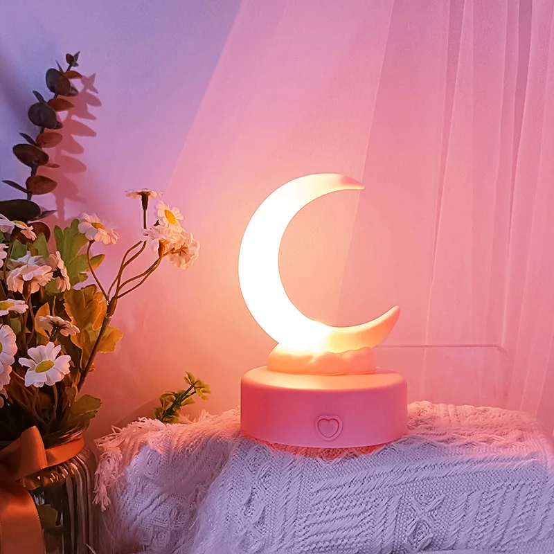 

Night Light Moon Clouds Glow Fantastic High Quality Children's Crescent Moon Wholesale Lighting Lamp Luminous Toy Plastic Light