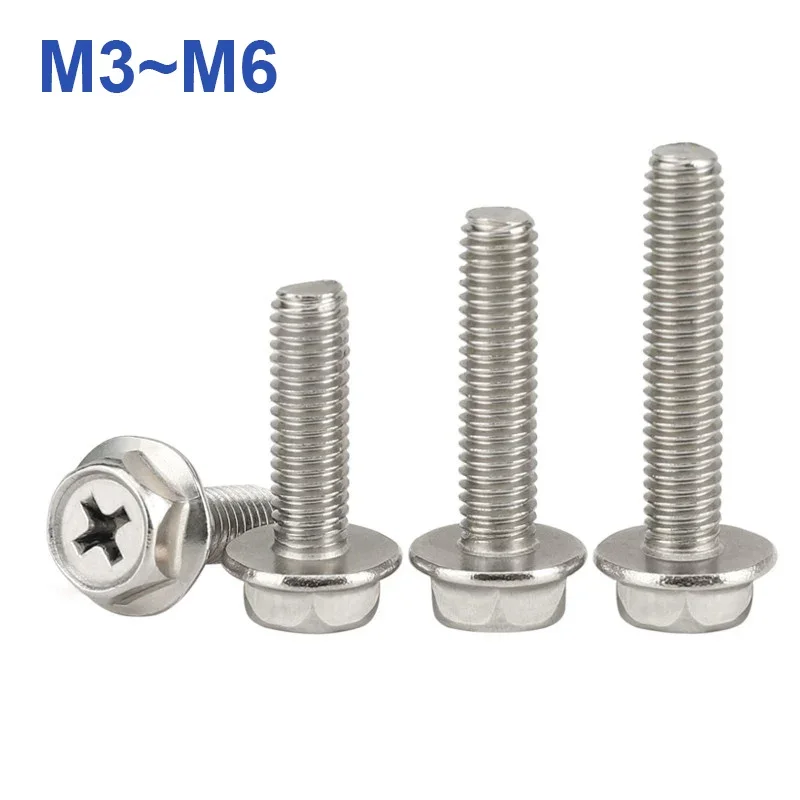 

Болты M3 M4 M5 M6 нержавеющая сталь 304