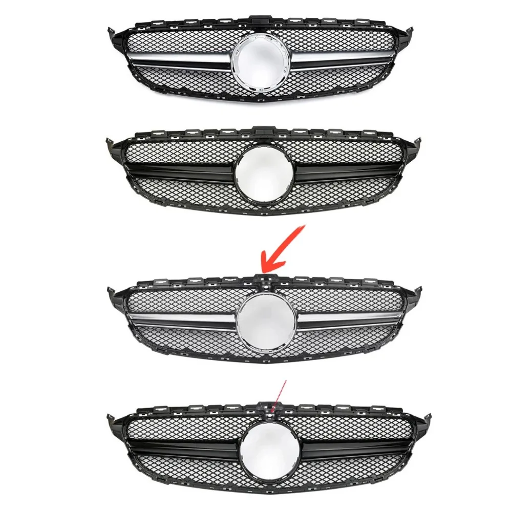 Для Mercedes Benz W205 C S205 C205 2014-2021 C260 C250 C180 C200 C300 Sport Tuning RefitFront Grille Bumper Grill AMG Style